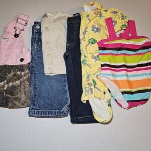 Baby Girl Clothes Lot Bundle 12 Months Dress Jeans Shirts Swimsuit
